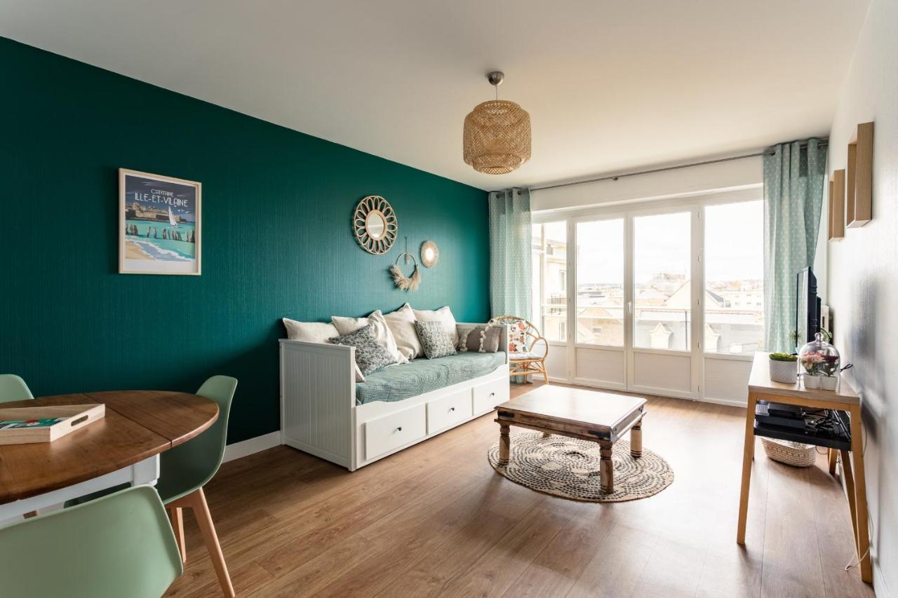 Le Petit Sillon - Joli T2 Renove Vue Mer Parking 圣马洛 外观 照片